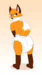 angry anthro butt canid canine diaper fox hi_res imces male mammal solo 
