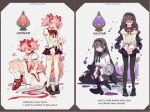  2girls akemi_homura black_hair braid dual_persona highres kaname_madoka long_hair magical_girl mahou_shoujo_madoka_magica multiple_girls pink_eyes pink_hair purple_eyes ribbon sanyang003 school_uniform soul_gem twintails 