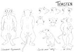  2020 anthro biped ear_piercing ear_ring eyes_closed humanoid_hands jads_l_rutan mammal model_sheet multiple_poses murid murine piercing pose rat rodent simple_background solo text white_background 