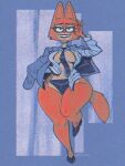  anthro breasts canid canine clothed clothing diane_foxington dreamworks eyewear female fox glasses hi_res mammal open_clothing open_shirt open_topwear panties shirt solo the_bad_guys thick_thighs topwear underwear wolftang 