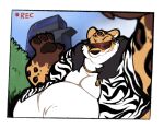 2020 2k_(boot) annoyed anthro belly big_belly blue_sky boot_(artist) brown_body brown_fur building camera_view chain clothing dialogue_in_description double_chin eyewear fat_arm felid fur gold_(metal) gold_chain hi_res huge_belly jacket leopard male mammal moobs morbidly_obese morbidly_obese_anthro morbidly_obese_male obese obese_anthro obese_male overweight overweight_anthro overweight_male pantherine paws plant recording red_eyewear red_sunglasses sky skyscraper solo spots sunglasses topwear tree white_body white_fur yellow_body yellow_fur