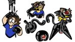 16:9 anthro atlus beta_morgana_(persona) bodily_fluids bodysuit breast_growth breasts brown_hair bulge_grope bulge_groping butt butt_grab clothing domestic_cat drooling felid feline felis gender_transformation goo_drip growth gynomorph hair hand_on_butt human intersex kerchief living_latex lock_bulge lock_symbol loss_of_self male mammal megami_tensei neckerchief neckwear null_bulge persona_(series) red_eyes saliva sega skinsuit smile solo spiral spiral_eyes stretched_face tgfandude tight_clothing transformation transformation_by_substance transformation_sequence widescreen