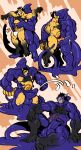 absorption_vore anthro aquatic arm_hair asian_clothing balls belly belly_markings belly_rub big_balls big_penis blue_cum bodily_fluids body_hair canid canine chest_tuft claws clothed clothing colored_cum cum dominant dominant_male duo east_asian_clothing ejaculation engis_(trencalos) erection eyewear fish fluffy fluffy_tail fundoshi genital_fluids genitals glasses goo_creature hair handjob hands_behind_back hi_res hug huge_balls huge_penis hugging_another hugging_from_behind hybrid japanese_clothing kissing leg_markings long_tail male male/male mammal markings merging muscular muscular_male nude orgasm_from_transformation penile penis raccoon_dog restrained_arms sex shark simple_background sitting smile socks_(marking) standing stripes tail tanuki trencalos tuft underwear underwear_only unusual_bodily_fluids unusual_cum unusual_genital_fluids vore