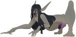  alleyballey animal_genitalia animal_penis ball_hanging balls black_hair equine_penis eyeless fangs genitals hair hi_res humanoid humanoid_pointy_ears long_ears long_hair male monster monstrous_humanoid nude open_mouth penis solo spread_legs spreading vampire vein wide_stance 