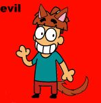 3_fingers animal_humanoid arnold_(meet_arnold) black_clothing black_eyebrows black_footwear black_shoes bottomwear cat_humanoid clothing digital_media_(artwork) english_text eyebrows felid felid_humanoid feline feline_humanoid fingers footwear fur hair humanoid light_body light_skin male mammal mammal_humanoid meet_arnold microsoft_paint_(artwork) pants pink_inner_ear red_background red_body red_bottomwear red_clothing red_ears red_fur red_hair red_pants red_tail shoes simple_background solo standing tail text thatcringeyfanuwu toothy_grin turquoise_shirt
