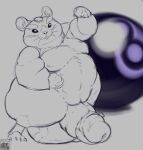  anthro balls belly chubby_cheeks cricetid fat_arms genitals hammond_(overwatch) hamster hi_res machine male mammal moobs navel overweight overweight_male penis rodent solo thick_thighs vein veiny_balls whiskers wide_hips wrecking_ball_(blizzard) xatanlion 