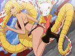  amazon bestiality bikini blonde_hair breasts high_heels large_breasts marguerite one_piece penis salome_(one_piece) shoes short_hair snake swimsuit toyomaru 