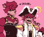  absurd_res animatronic anthro calemonssi canid canine clothing collar ear_piercing eye_patch eyewear fishnet five_nights_at_freddy&#039;s formal_wear fox foxy_(fnaf) girly gold_(metal) gold_neckwear gold_tooth hi_res jolly_roger leather leather_clothing machine male mammal piercing pirate pirate_hat pirate_outfit plume robot scottgames simple_background smile solo sparkles spiked_collar spikes text video_games waving_at_viewer 