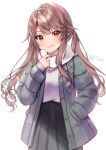  1girl ameshizuku_natsuki bangs blush long_hair looking_at_viewer open_mouth original scarf skirt smile twintails winter_clothes 