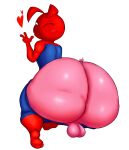  anthro balls big_butt butt dannycare domestic_pig genitals girly hi_res looking_at_viewer male mammal marvel short_stack solo spider-ham_(character) spider-man_(series) suid suina sus_(pig) thick_thighs 