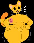  2022 anthro areola big_breasts black_background breasts curvy_figure digital_media_(artwork) domestic_cat emojicat_(lewd_dorky) felid feline felis female fluffy fluffy_tail genitals hands_on_hips hi_res hourglass_figure lewd_dorky long_tail looking_at_viewer mammal motion_lines nipples nude open_mouth portrait pussy raised_tail simple_background solo standing thick_thighs three-quarter_portrait wide_hips 