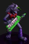  2:3 3d_(artwork) absurd_res anthro blender_(software) digital_media_(artwork) ear_piercing ear_ring female five_nights_at_freddy&#039;s five_nights_at_freddy&#039;s:_security_breach hi_res keyboard_instrument keytar komissar_bav musical_instrument piercing roxanne_wolf_(fnaf) scottgames solo video_games 