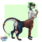  1:1 absurd_res accessory anus bottomwear canid canid_taur canine canine_taur clothed clothing denim denim_clothing fully_clothed furgonomics genitals hi_res jeans larru-larru mammal mammal_taur pants penis pussy solo sweater tail_accessory taur topwear wardrobe_malfunction 