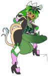 absurd_res balls big_balls big_breasts big_penis blaster_master bodysuit breasts clothed clothing elemental_creature elemental_humanoid erection flora_fauna flower for_a_head genital_raphe genitals gesture glans green_balls green_body green_breasts green_glans green_penis grin gynomorph hand_gesture hi_res huge_balls huge_penis humanoid humanoid_genitalia humanoid_penis intersex kanna_(blaster_master) looking_at_viewer penis plant plant_hair plundered pointing pointing_at_self pose pseudo_hair raphe_(anatomy) scrotal_raphe simple_face skinsuit smile solo tail thick_thighs tight_clothing unzipped_bodysuit vein veiny_penis wide_hips