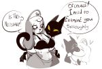 2026 absurd_res animal_hospital_(roblox) anthro black_body black_bra black_clothing black_ears black_text black_underwear bottomwear bra breasts canid canine canis clothing curled_tail curly_hair dialogue digital_drawing_(artwork) digital_media_(artwork) domestic_cat domestic_dog duo english_text examination eyes_closed felid feline felis female freakykody hair headgear headwear heart_symbol hi_res kissing long_tail looking_at_another making_out male male/female mammal markings navel nurse_(animal_hospital) nurse_clothing nurse_headwear partially_colored roblox secret_agent_(animal_hospital) simple_background snout speech_bubble spots spotted_markings tail text underwear white_background yellow_eyes