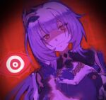  1girl black_shrug blue_corset blue_hair breasts cleavage commentary_request corset elysia_(honkai_impact) elysia_(miss_pink_elf)_(honkai_impact) hair_ornament herrscher_of_corruption highres honkai_(series) honkai_impact_3rd large_breasts long_hair looking_at_viewer reaching reaching_towards_viewer red_eyes shrug_(clothing) smile solo teriteriiiiiii very_long_hair 