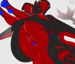 2026 absurd_res aircraft aircraft_animal airplane anthro aureous_(katsukayami) bedroom_eyes big_butt black_body blue_eyes blue_nails blue_pawpads bodily_fluids butt butt_grab butt_squish claws cobra colored_nails cross cross_ear_piercing cross_piercing dripping ear_piercing ear_ring engine eyebrow_piercing facial_piercing female furgonomic_piercing furgonomics genital_fluids genitals glistening glistening_body glistening_butt glistening_genitalia glistening_pawpads glistening_vulva hand_on_butt hi_res holding_own_legs_up hybrid legs_up lip_piercing lip_ring living_aircraft living_airplane living_machine living_vehicle long_tail looking_at_viewer lying machine markings nails narrowed_eyes on_back pawpads piercing presenting presenting_vulva red_body reptile ring_piercing scalie seductive simple_background snake solo squish tail teeth thick_thighs toe_claws vaginal_fluid_drip vaginal_fluids vehicle vulpevex vulva