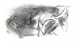 anthro big_feet canid canine clothed clothing duo ear_pull feet furniture hair kissing lagomorph leporid long_ears lying making_out male male/male mammal max_(sam_and_max) monochrome on_sofa pictopatch rabbit sam_and_max samuel_dog size_difference sofa tail tail_motion tailwag visible_tail