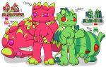 16:10 2_horns 3_toes 5_fingers anthro breasts chinese_text clit_dick dragon dragon_fruit dragon_fruit_dragon duo elemental_creature eyebrows featureless_feet feet female fingers fleemere_(nomani_int32) fleemere_sphere_(nomani_int32) flora_fauna food food_creature frill_(anatomy) fruit fruit_dragon genitals green_arms green_body green_breasts green_ears green_eyebrows green_feet green_hands green_head green_horn green_legs green_nipples green_stripes green_tail group head_crest head_frill head_horn height herm hi_res horn intersex korrime_(nomani_int32) korrime_sphere_(nomani_int32) leaf leaf_frill leaf_wings living_fruit long_tail melon mitten_hands multicolored_body multicolored_ears multicolored_horn mythological_creature mythological_scalie mythology nipples nomani_int32 penis pink_eyes plant pose red_arms red_body red_breasts red_ears red_eyes red_feet red_hands red_horn red_legs red_tail scalie simple_background small_penis smooth_horn striped_arms striped_body striped_head striped_legs stripes tail tapering_penis text toes two_tone_body two_tone_ears two_tone_feet two_tone_hands two_tone_horn unusual_anatomy unusual_wings vine_tail vulva waddling_head watermelon white_background white_vulva widescreen wings