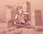 2026 5:4 american_opossum anthro barefoot box cardboard cardboard_box chain clothing container eyewear feet female glasses glopossum jewelry mammal marsupial necklace prehensile_tail round_glasses shipping_label solo stressed tail tape trans_(lore) trans_woman_(lore) willow_(glopossum)