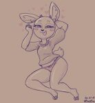 aggretsuko antelope anthro bearyboo blush blushing_at_viewer bovid clothing female gazelle heart_symbol hi_res looking_at_viewer mammal panties sanrio shirt smile tail tongue tongue_out topwear tsunoda_(aggretsuko) underwear
