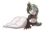 absurd_res anthro areola areola_slip big_breasts big_butt breasts butt cleavage clothed clothing exposed_butt eyelashes female generation_5_pokemon green_hair hair hi_res humanoid legendary_pokemon lickagoat looking_back meloetta nintendo not_furry paradox_pokemon pokemon pokemon_(species) smile solo thick_thighs