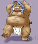 2026 anthro asian_clothing belly big_belly clothing east_asian_clothing eyes_closed fundoshi japanese_clothing kemono male mammal moobs navel nipples overweight overweight_male simple_background solo standing suid suine sus_(pig) toshi_(artist) towel underwear white_clothing white_fundoshi white_underwear wild_boar