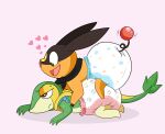  &lt;3 anthro diaper duo jupiters male nintendo pok&eacute;mon pok&eacute;mon_(species) snivy tepig video_games 