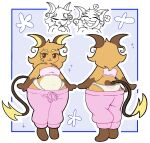 anthro beheleaf butt clothing curvy_figure female frilly frilly_clothing frilly_panties frilly_underwear front_view generation_1_pokemon grin hi_res midriff multiple_angles navel nintendo pajama_pants panties panty_peek pokemon pokemon_(species) raichu rear_view sigh smile solo standing topwear translucent translucent_clothing translucent_underwear tube_top underwear white_clothing white_panties white_underwear wide_hips