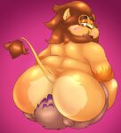  absurd_res alternate_version_at_source anal anthro big_butt blush brown_body brown_eyes brown_fur brown_hair butt chubby_male countershading duo dusty_(madrik) facesitting felid fur hair hi_res huge_butt lion looking_back male male/male mammal nood1e oral orange_body orange_fur overweight overweight_anthro overweight_male pantherine purple_hair raised_tail rimming sex simple_background sitting slightly_chubby stevo_(nood1e) ursid wide_hips 