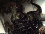 abs animal_genitalia animal_penis anthro avantaberrant balls barrel big_balls big_penis black_body black_cum black_goo black_latex bodily_fluids broken_screen canister claws clothing colored_cum corruption countershading cum cum_puddle detailed_background dragon dripping drooling electronics english_text equine_genitalia equine_penis erection excessive_cum excessive_genital_fluids exclamation_point fangs flared_penis genital_fluids genitals gloves goo_transformation grey_body hand_on_leg handwear hi_res horn huge_balls huge_penis inside laboratory latex latex_clothing latex_gloves latex_handwear latex_transformation liquid_latex long_tail long_tongue looking_at_viewer male medial_ring monitor multicolored_penis muscular muscular_arms muscular_legs muscular_male mythological_creature mythological_scalie mythology navel nipples open_mouth pawpads pecs penis pointy_ears red_eyes saliva scales scalie solo tail taur teeth text tongue tongue_out transformation tube two_tone_penis unusual_bodily_fluids unusual_cum unusual_genital_fluids vein veiny_penis watermark