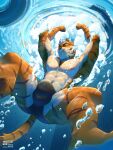 2025 3:4 abdominal_scar abs air_bubble anthro areola arm_tuft armpit_hair arms_above_head barbell_piercing barefoot biceps biped black_clothing black_speedo black_swimwear body_hair brown_body brown_eyebrows brown_fur brown_stripes brown_tail brown_tail_tip bulge butt butt_from_the_front calf_muscles cheek_tuft chest_hair clothed clothing countershade_arms countershade_face countershade_feet countershade_fur countershade_legs countershade_neck countershade_torso countershading detailed_background detailed_bulge digital_media_(artwork) dipstick_tail diving ear_piercing elbow_tuft eyebrows eyes_closed facial_markings facial_tuft feet felid fist forearm_muscles front_view fully_submerged fur genital_outline glistening glistening_body glistening_fur hair head_markings hi_res holding_breath long_tail low-angle_view male mammal markings matte_exe mouth_closed multicolored_body multicolored_fur muscular muscular_anthro muscular_arms muscular_legs muscular_male navel nipple_barbell nipple_piercing nipples one_nipple_pierced orange_body orange_ears orange_fur orange_tail pantherine pecs penis_outline piercing pink_areola pink_nipples puffed_cheeks raised_arms red_scar scar short_hair solo speedo speedo_only spread_legs spreading striped_body striped_fur striped_markings striped_tail stripes swimming_pool swimwear tail tail_markings tan_body tan_fur tan_inner_ear thin_tail tiger tight_speedo tile tile_wall topless topless_anthro topless_male tuft two_tone_tail underwater wall_(structure) water white_hair