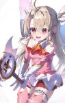  :o absurdres bare_shoulders breasts chinese_commentary commentary_request dated_commentary dongyang_kissoml dress fang fate/kaleid_liner_prisma_illya fate_(series) hair_between_eyes highres holding holding_wand illyasviel_von_einzbern laughing layered_gloves long_hair magical_girl open_mouth partial_commentary prisma_illya red_eyes skin_fang sleeveless sleeveless_dress small_breasts thigh_strap wand white_background white_hair 