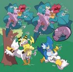 anal anatid anseriform anus argon_vile avian baby_kangaskhan ball_slap balls bird breath_poof chastity_cage chastity_device drake_(an_dork) druddigon duck generation_5_pokemon genitals gobfin hi_res knot knotted_penis knotting larger_sub male male/male male_penetrated male_penetrating male_penetrating_male nintendo pal_(species) palworld penetration penis plant pocketpair pokemon pokemon_(species) sex size_difference slap sparkit submissive tree wings