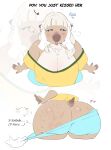 2026 absurd_res after_kiss anthro bangs bedroom_eyes big_breasts big_butt biped bite_mark bite_mark_on_butt blonde_hair blue_bottomwear blue_clothing blue_pupils blue_shorts blunt_bangs blush blush_lines bottomwear bottomwear_pull breasts brown_body brown_fur butt capybara caviid circle_eyebrows cleavage clothed clothed_anthro clothed_female clothing clothing_pull countershade_torso countershading disembodied_hand duo emanata english_text eyebrows eyelashes faceless_character faceless_male female female_anthro fingers first_person_view flustered front_view fur hair half-closed_eyes hand_print heart_symbol hi_res holding_head huge_breasts huge_butt huge_thighs iconography insult jewelry lips long_hair looking_at_viewer male male/female mammal narrowed_eyes necklace oanju open_mouth open_smile oversized_clothing oversized_shirt oversized_topwear overweight overweight_anthro overweight_female pivoted_ears pupils reaction_shot reddened_butt rodent scut_tail seductive shirt short_tail shorts simple_background smile smiling_at_viewer snout spank_marks sweatdrop_(iconography) tail tan_body tan_fur teeth text thick_lips thick_thighs tongue topwear white_background white_hair wide_hipped_anthro wide_hipped_female wide_hips yellow_clothing yellow_shirt yellow_topwear