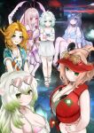  1girl 3am 6+girls ahoge animal_ears antennae arthropod_girl arthropod_limbs bikini bikini_visible_through_clothes blonde_hair blue_bikini blue_eyes blue_flower blue_hair blue_tail breasts brown_hair choker cleavage closed_mouth cockroach_girl colored_skin crossed_arms densetsu.exe dimensionless88 dokibird dokibird_(summer) dress eye_mask facial_mark fang feather_hair ferret_ears ferret_girl floral_print flower frilled_thigh_strap gradient_hair green-tinted_eyewear green_bikini green_eyes green_hair hair_between_eyes hair_flower hair_ornament heart heart-shaped_eyewear heterochromia highres indie_virtual_youtuber jewelry large_breasts life_vest lifeguard limealicious limealicious_(summer) long_hair looking_at_viewer mask matara_kan mint_fantome mint_fantome_(summer) monster_girl multicolored_hair multiple_girls navel necklace night nimi_nightmare nimi_nightmare_(lifeguard) open_mouth outdoors pink-tinted_eyewear pink_bikini pink_hair pink_skin pointy_ears ponytail raccoon_ears raccoon_girl raccoon_tail red_eyes red_visor_cap sandals sarong see-through_clothes shirt short_hair side_up_ring skin_fang small_breasts smile snuffy_(swimsuit)_(vtuber) snuffy_(vtuber) star_(symbol) star_hair_ornament star_necklace streaked_hair sundress sunglasses swimsuit tail tapir_ears tapir_girl thigh_strap tinted_eyewear virtual_youtuber visor_cap water whistle whistle_around_neck white_choker white_dress white_hair white_sarong white_shirt x_hair_ornament yellow_eyes 
