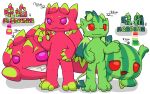 16:10 2_horns 3_toes 5_fingers anthro chinese_text dragon dragon_fruit dragon_fruit_dragon duo elemental_creature eyebrows featureless_feet feet female fingers fleemere_(nomani_int32) fleemere_sphere_(nomani_int32) flora_fauna food food_creature frill_(anatomy) fruit fruit_dragon green_arms green_body green_ears green_eyebrows green_feet green_hands green_head green_horn green_legs green_stripes green_tail group head_crest head_frill head_horn height hi_res horn korrime_(nomani_int32) korrime_sphere_(nomani_int32) leaf leaf_frill leaf_wings living_fruit long_tail melon mitten_hands multicolored_body multicolored_ears multicolored_horn mythological_creature mythological_scalie mythology nomani_int32 pink_eyes plant pose red_arms red_body red_ears red_eyes red_feet red_hands red_horn red_legs red_tail scalie simple_background smooth_horn striped_arms striped_body striped_head striped_legs stripes tail text toes two_tone_body two_tone_ears two_tone_feet two_tone_hands two_tone_horn unusual_anatomy unusual_wings vine_tail waddling_head watermelon white_background widescreen wings