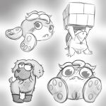 6_nipples armless bedroom_eyes blush blush_lines bodily_fluids body_blush boots boots_only bowbow brick brick_block buster_beetle canid canine canis clothing cube_(object) curly_hair derp_eyes domestic_dog donkey_kong_(game_boy) donkey_kong_(series) ear_piercing elemental_creature eyelashes eyeshadow feet female feral flaccid flora_fauna fluffy_ears foot_focus footwear footwear_only foreskin genital_fluids genitals glistening glistening_eyes goombud group hair half-closed_eyes hand_on_face handpaw hi_res hindpaw holding_object jewelry koopa leaf leaf_hair leaking_vagina long_foreskin looking_at_viewer looking_back looking_back_at_viewer lying makeup male mammal mario_bros monochrome mostly_nude mouthless multi_nipple narrowed_eyes necklace necklace_only nintendo nipples nude on_front overbite owo pawpads paws penis piercing plant plant_hair pseudo_hair raised_tail reptile scalie seductive semi-anthro shell shoes sitting smile smiling_at_viewer soles stubby_arms super_mario_bros._3 super_mario_maker_2 tail tongue tongue_out trio turtle turtle_shell vaginal_fluids vulva vulva_blush wdkinc whisker_spots