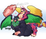  &lt;3 anal anal_penetration anthro anthro_on_anthro anthro_penetrated anthro_penetrating anthro_penetrating_anthro big_muscles black_body black_fur disney duo elena_of_avalor feathered_wings feathers felid fur green_body green_eyes green_feathers hi_res jaquin king_verago male male/male male_penetrated male_penetrating male_penetrating_male mammal muscular muscular_anthro muscular_male nipples nude open_mouth pantherine pecs penetration purple_body purple_fur purple_spots red_body red_fur schwarzfox sex spots spotted_body spotted_fur tongue tongue_out wings yellow_body yellow_feathers 