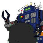 1:1 2_fingers alpha_channel alphus_(the_desolate_hope) ambiguous_gender ambiguous_prey belly big_arms big_belly blue_body blue_mouth blue_skin body_outline fingers glowing glowing_eyes green_eyes heart_symbol humanoid kemythegardevoir larger_male legless light_bulb looking_down machine male male/ambiguous male_pred narrowed_eyes navel oral_vore pixelated pupils robot robot_humanoid robotic_arm science_fiction scott_cawthon scottgames screen_eyes simple_background size_difference solo solo_focus television_static the_desolate_hope touching_belly transparent_background vore wheel