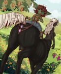 2026 absurd_res animal_genitalia animal_vulva anus black_body black_fur black_skin buttplug centaur clitoral_winking clitoris dildo dildo_in_vagina dildo_insertion drow duo ear_piercing elf equid equid_taur equine_anus equine_genitalia equine_vulva european_mythology female freckles fur garden genitals goblin greek_mythology hair hi_res humanoid_taur looking_back mammal mammal_taur mythology penetration piercing plug_(sex_toy) reins sex_toy sex_toy_in_vagina sex_toy_insertion taur teats tongue tongue_out udders vaginal vaginal_penetration vulva white_hair zuckergelee