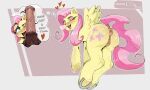 animal_genitalia animal_penis animal_vulva anus ass_up big_penis blush blush_lines bodily_fluids butt cutie_mark daydream deusvulpes dialogue digital_drawing_(artwork) digital_media_(artwork) dripping drooling english_text equid equine equine_anus equine_genitalia equine_penis equine_vulva eyelashes eyes_closed female feral fluttershy_(mlp) friendship_is_magic fur genital_fluids genital_focus genitals hair hasbro hi_res horse horse_tail horseshoe long_eyelashes long_hair looking_at_genitalia looking_at_penis mammal my_little_pony mythological_creature mythological_equine mythology pegasus penis pink_hair pony puffy_anus quadruped raised_tail saliva saliva_drip saliva_on_tongue saliva_string shaded simple_background sketch solo tail text thick_penis thick_thighs tongue tongue_out tuft vaginal_fluids vein veiny_penis vulva white_background wings yellow_body