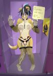  absurd_res anthro cage caged canid canine canis chain collar domestic_dog emo fan_character female goth hi_res mammal natt333 solo 