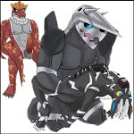 abs aggron ahegao anal anal_penetration anal_piercing animal_genitalia animal_penis anthro anthrofied balls being_watched big_dom_small_sub black_body black_fur black_nipples black_skin bodily_fluids claws cuff_(restraint) cum cum_on_self dominant ear_piercing equine_penis erection fossil_pok&eacute;mon frenum_ladder frenum_piercing fur genital_fluids genital_piercing genitals glowing glowing_eyes group hi_res hip_piercing hooves looking_at_another looking_pleasured male male/male mane metal metal_cuffs muscular nintendo nipple_piercing nipples open_mouth pecs penetration penis penis_piercing piercing plumpeachplus pok&eacute;mon pok&eacute;mon_(species) red_body red_scales restraints scales scrotum_piercing sex sharp_teeth size_difference stripes teeth tongue tongue_out tyrantrum video_games white_body white_fur wrist_piercing yellow_body yellow_scales zebstrika 