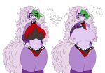  animatronic anthro big_breasts breasts camel_toe canid canine canis collar female five_nights_at_freddy&#039;s five_nights_at_freddy&#039;s:_security_breach flashing green_hair hair lovelytrashpanda machine mammal nipple_piercing nipples piercing red_clothed robot roxanne_wolf_(fnaf) scottgames solo spikes video_games wolf yellow_eyes 