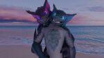 &lt;3 16:9 3d_(artwork) anthro b_(nargacuga) beach blep blue_body blue_eyes capcom chest_tuft digital_media_(artwork) duo ears_up embrace flying_wyvern fur hands_on_hips hi_res hug hugging_from_behind looking_at_viewer male male/male monster_hunter multicolored_body multicolored_fur nargacuga narganimare p_(nargacuga) purple_body purple_eyes relaxing seaside smile sunset tongue tongue_out tuft two_tone_body two_tone_fur vacation video_games water wave widescreen 