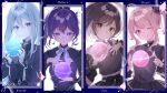  1other 25-ji_nightcord_de._(project_sekai) 3girls :q ;q akiyama_mizuki asahina_mafuyu blue_eyes blue_hair brown_dress brown_eyes brown_hair buttons character_name closed_mouth commentary_request double-parted_bangs dress hair_between_eyes hair_intakes highres kowareta_sekai_to_utaenai_miku long_hair looking_at_viewer multiple_girls musical_note one_eye_closed parted_lips pink_eyes pink_hair pomekanadayo210 ponytail project_sekai purple_eyes purple_hair shinonome_ena short_hair sidelocks smile swept_bangs tongue tongue_out upper_body yarn yarn_ball yoisaki_kanade 