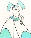  bottomless breasts clothed clothing female genitals humanoid jenny_wakeman machine my_life_as_a_teenage_robot nickelodeon nipples pussy robot robot_humanoid solo themrock 