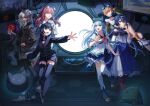  1boy 5girls animal_ear_headphones animal_ear_headwear animal_ear_legwear animal_ears aroma_white asakura_neko black_boots black_gloves black_hair black_hat black_jacket black_pants black_pantyhose black_shirt black_shoes black_thighhighs blue_eyes blue_hair blue_overskirt blue_shirt bolt_(rotaeno) boots bracelet brown_boots brown_eyes brown_hair camouflage cat_ear_headphones cat_ear_legwear cat_ears chinese_commentary commentary_request copyright_notice cube cytus cytus_ii fake_animal_ears floating_headgear frilled_skirt frills gloves goggles goggles_on_head green_jacket hair_ornament hair_over_one_eye hair_scrunchie hat headband headgear headphones headset highres hood hood_up hooded_jacket hoppe_(rotaeno) horned_hood horns ilot_(rotaeno) ivy_(cytus) jacket jewelry long_hair long_sleeves low_twintails medium_hair meowbot multiple_girls neckerchief official_art orange_socks pants pantyhose pink_hair puffy_short_sleeves puffy_sleeves purple_eyes red_eyes red_horns red_neckerchief red_trim rotaeno ryuh_(asahina_neru) scrunchie shirt shoes short_sleeves skirt sleeveless sleeveless_shirt socks thighhighs tuner-san twintails waist_cape white_boots white_hair white_headband white_jacket white_shirt white_shoes white_skirt white_thighhighs wrist_scrunchie yellow_eyes 
