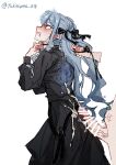  2girls after_buttjob after_ejaculation asphyxiation bang_dream! bang_dream!_it's_mygo!!!!! bar_censor belt black_corset black_ribbon black_skirt blue_hair blush buttjob buttjob_over_clothes censored clenched_teeth commentary_request corset cum cum_on_ass cum_on_back cum_on_body cum_on_clothes erection futa_with_female futanari hair_ribbon hands_on_own_neck highres huge_penis humping long_hair long_sleeves multiple_girls open_mouth penis ribbon saliva shirt sidelocks simple_background skirt strangling struggling tears teeth togawa_sakiko two_side_up veins veiny_penis white_background yellow_eyes yukikuma_(yukikuma_018) 